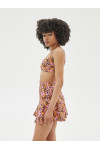 KAIRI PRINTED BUSTIER TOP AND RUFFLED SKIRT